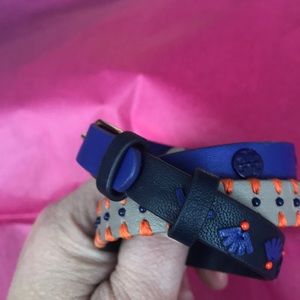 Tory Burch triple wrapped leather bracelet